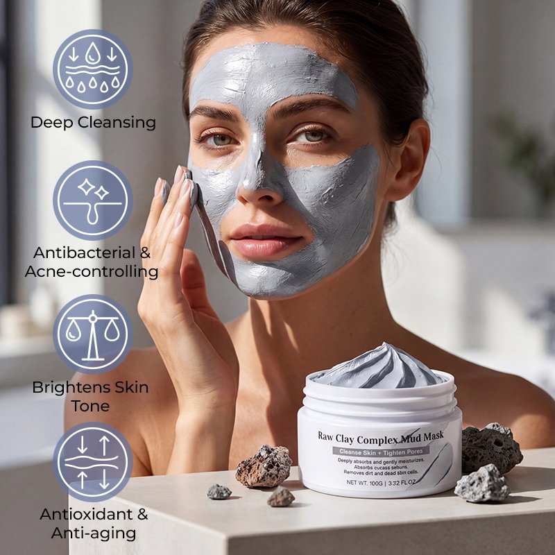 Maschera all'argilla detergente profonda con sodio stearoil glutammato - 6